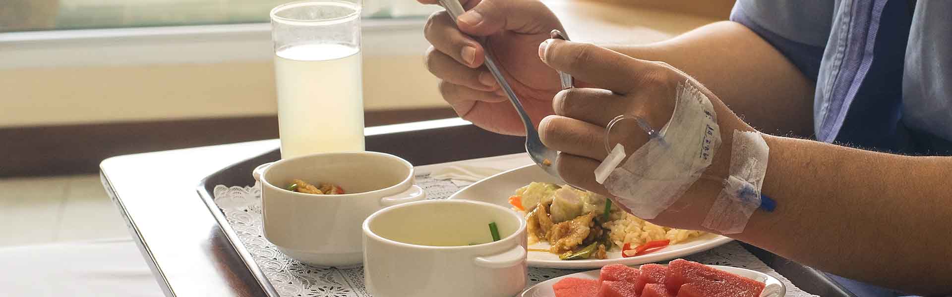 Eating hospital food