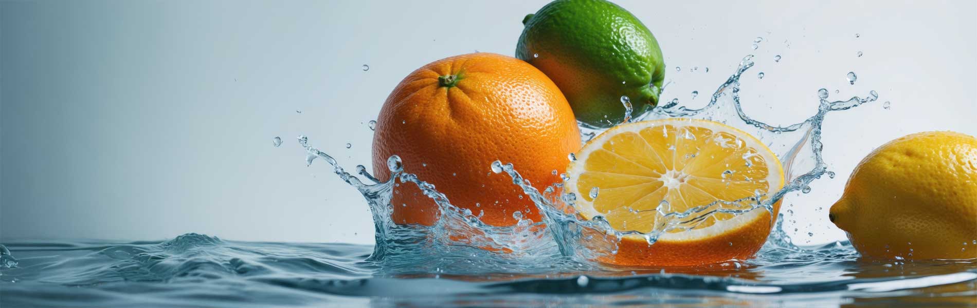 citrus fruit in water